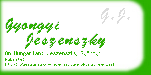 gyongyi jeszenszky business card
